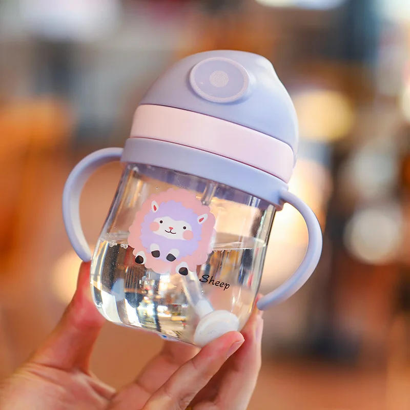 Description Picture 3 of itemDr.isla BY01 Kids Water Sippy Cup Creative Cartoon Baby Feeding Cups with Straws Leakproof Water Bottles Outdoor Childrens Cup