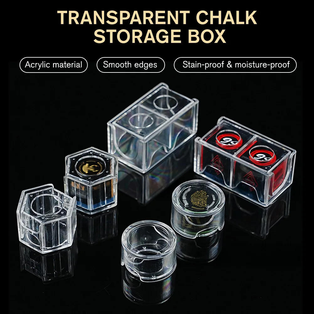 Description Picture 6 of item1Pc Acrylic Snooker Chalk Case Transparent Pool Chalk Box Cube Holder Anti-fouling Dustproof Billiard Accessories Clean Storage