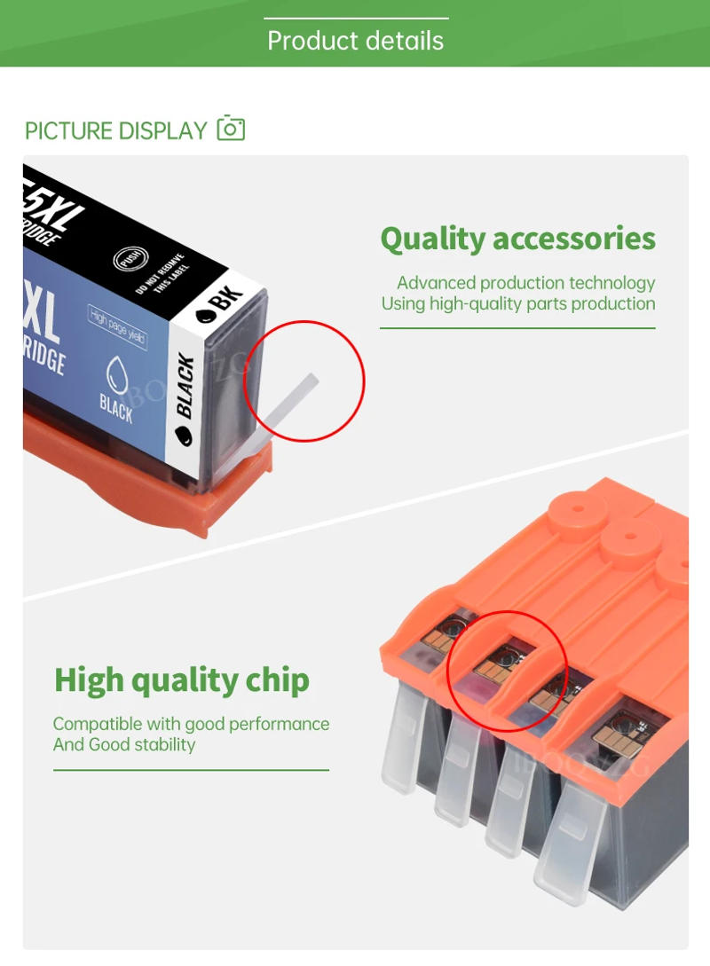 Description Picture 4 of itemIBOQVZG 655XL New Ink Cartridge For HP 655XL Compatible For HP655 Deskjet Ink Advantage 3525 4615 4625 5525 6525 Printer