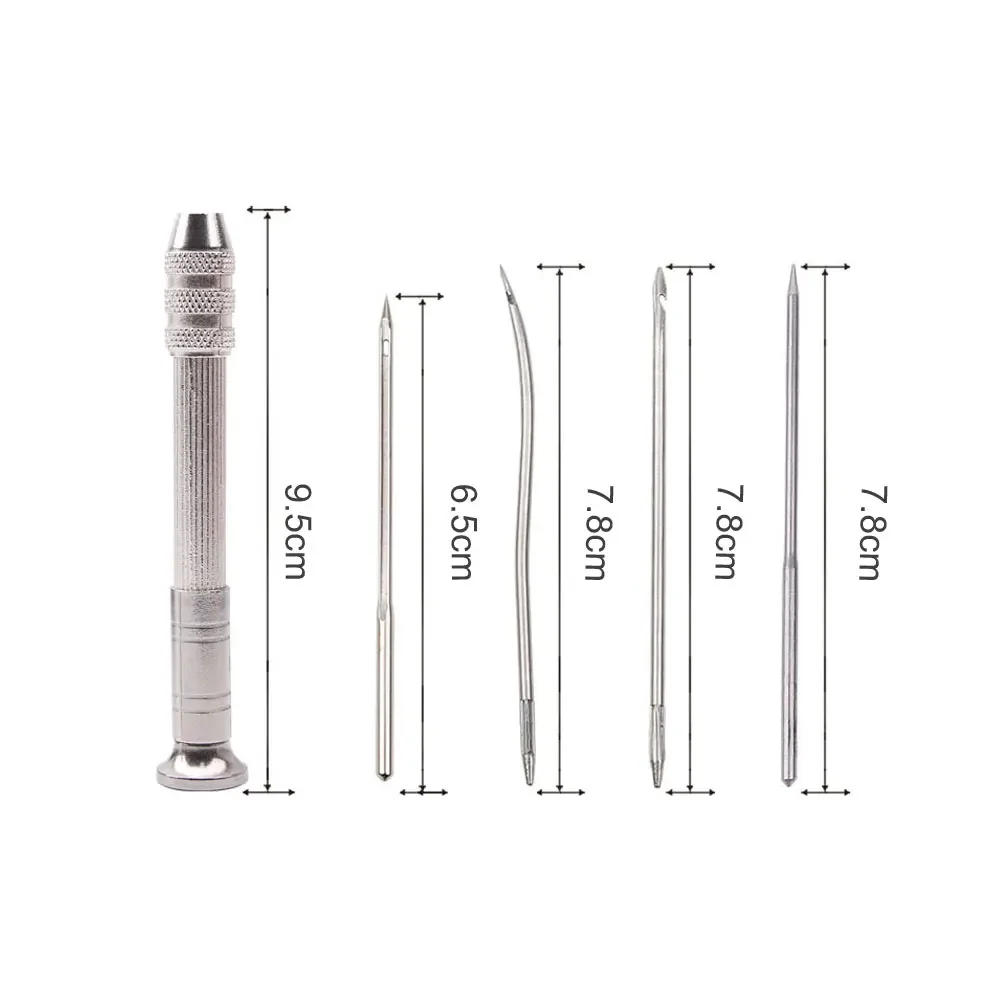 Description Picture 3 of itemMultifunctional PU Leather Sewing Awl Set, DIY Leather Punch Stitching Repair Tool, Replaceable Sewing Needles Handmade Supplies