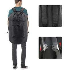 Backpack Laundry Bag with Pocket Laundry Hamper Bag with Drawstring Closure for College, Travel, Laundromat, Apartment