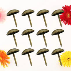 100pcs 10x15mm Bronze Decorated Door Nails Round Classical Nail Large-headed Nails