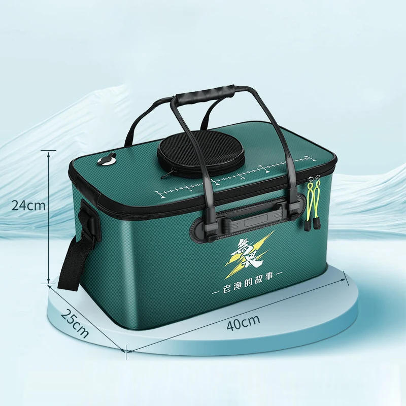 Description Picture 3 of itemFoldable Fishing Bucket Large Capacity Portable Live Fish Box Eva Water Tank New Multifunctional Outdoor Portable