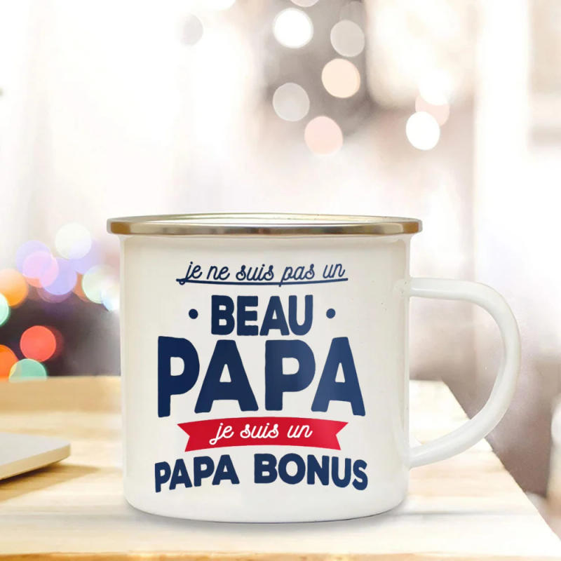 Description Picture 6 of itemThe Entire Universe Best Dad Print Coffee Cup Enamel Mugs Gift Father's Day Drink Wine Juice Cup Fathers Day Gifts Enamel Mug