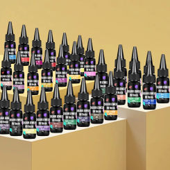 Color UV Resin Crystal Clear 20g/Bottle Epoxy Resin Hard Colored Gemstone UV Adhesive Glue For Jewelry Resin Molding & Casting