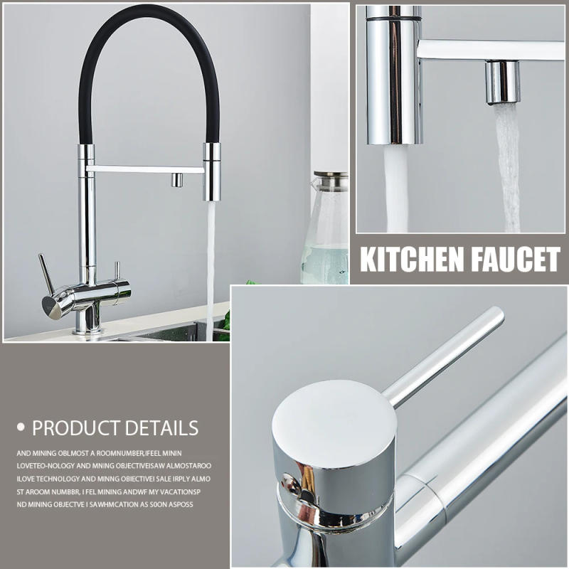 Description Picture 5 of itemKitchen Filter Faucet Chrome Deck Mounted Kitchen Mixer Tap 360 Rotate Drinking Sink Tap Water Purification Tap Crane For Kitche