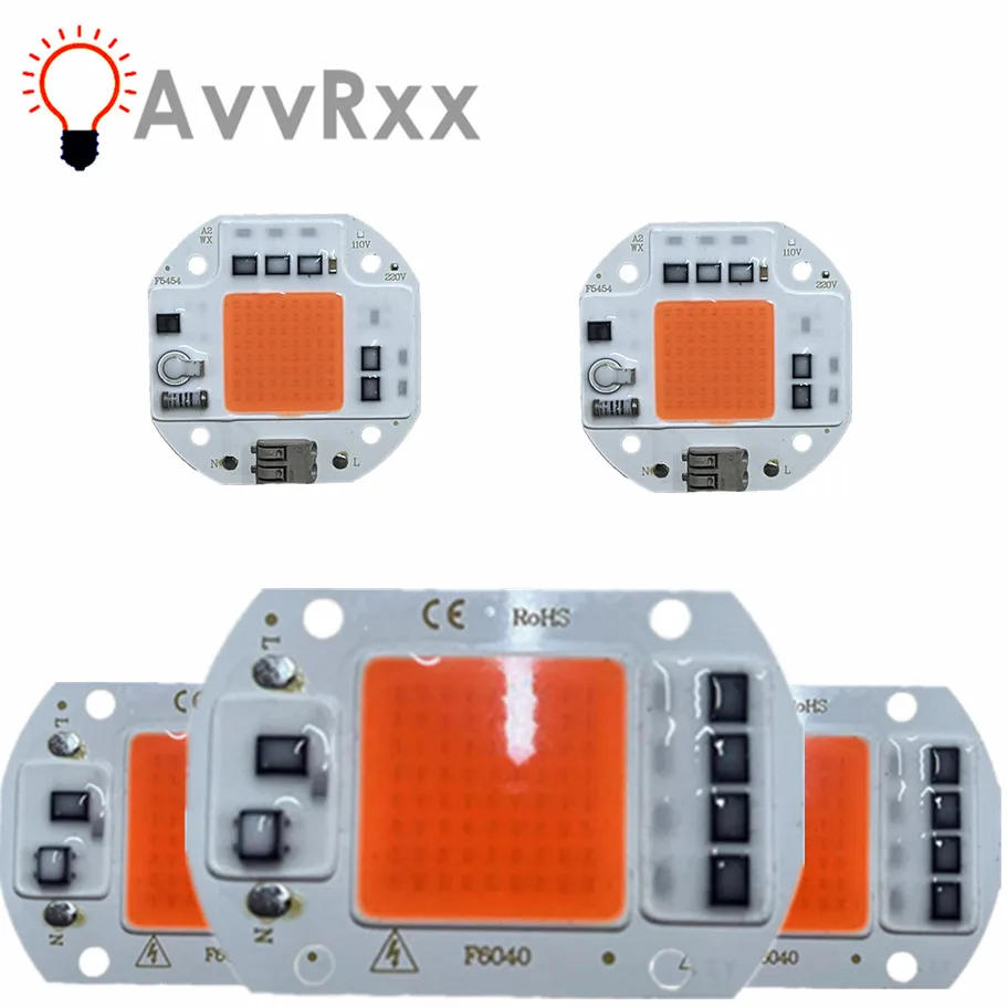 Description Picture 2 of itemSelling LED Grow COB Light Chip Full Spectrum AC 110V 220V 10W 20W 30W 50W-100W No need driver For Growth Flower Seedling Grow