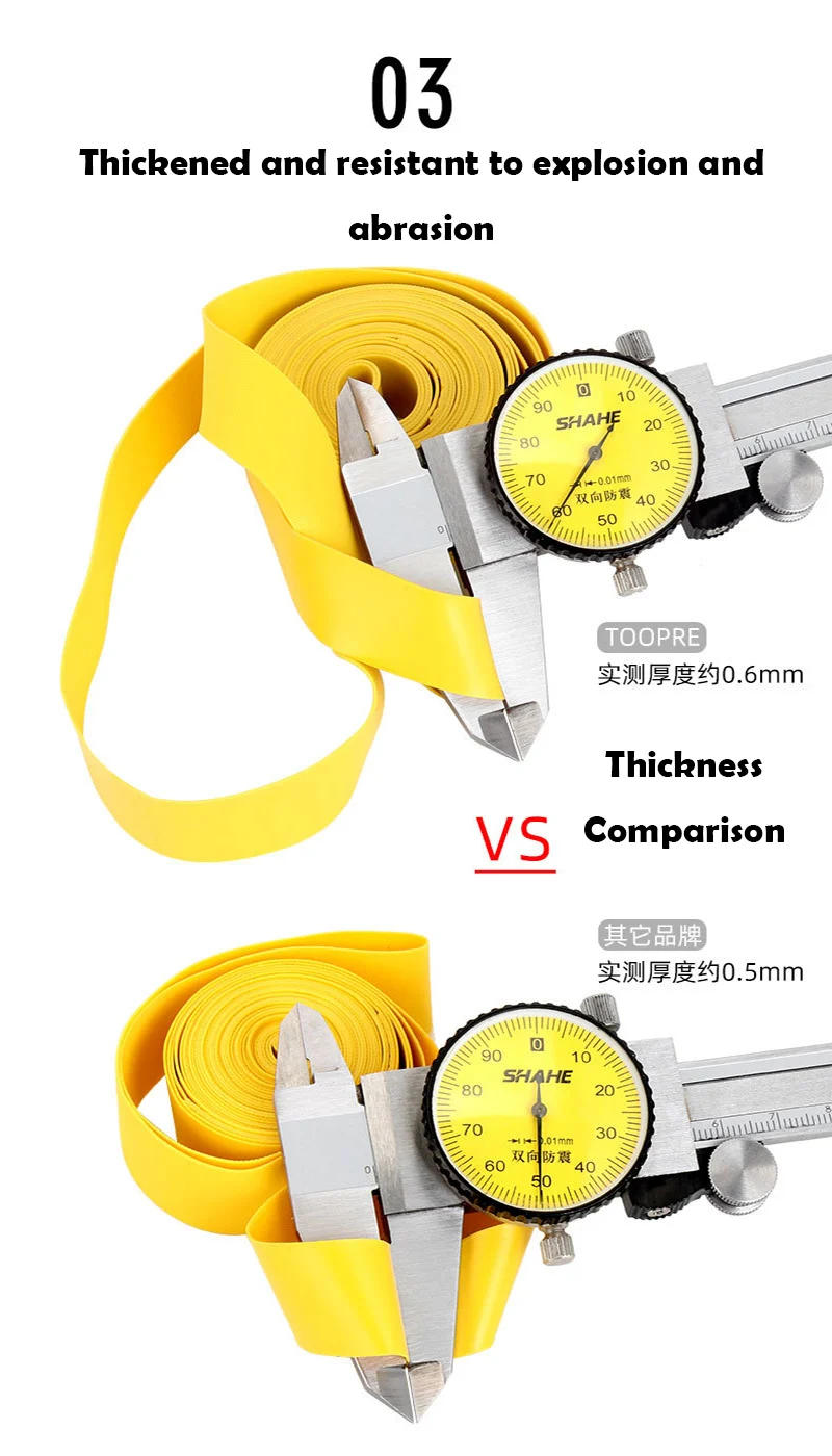 Description Picture 6 of item2Pcs Bicycle Inner Tube Anti-puncture Tyre Pad PVC Tyre Liner Protector For 700C 26 27.5 29 Inch MTB Reverse Sticker Tyre Pads