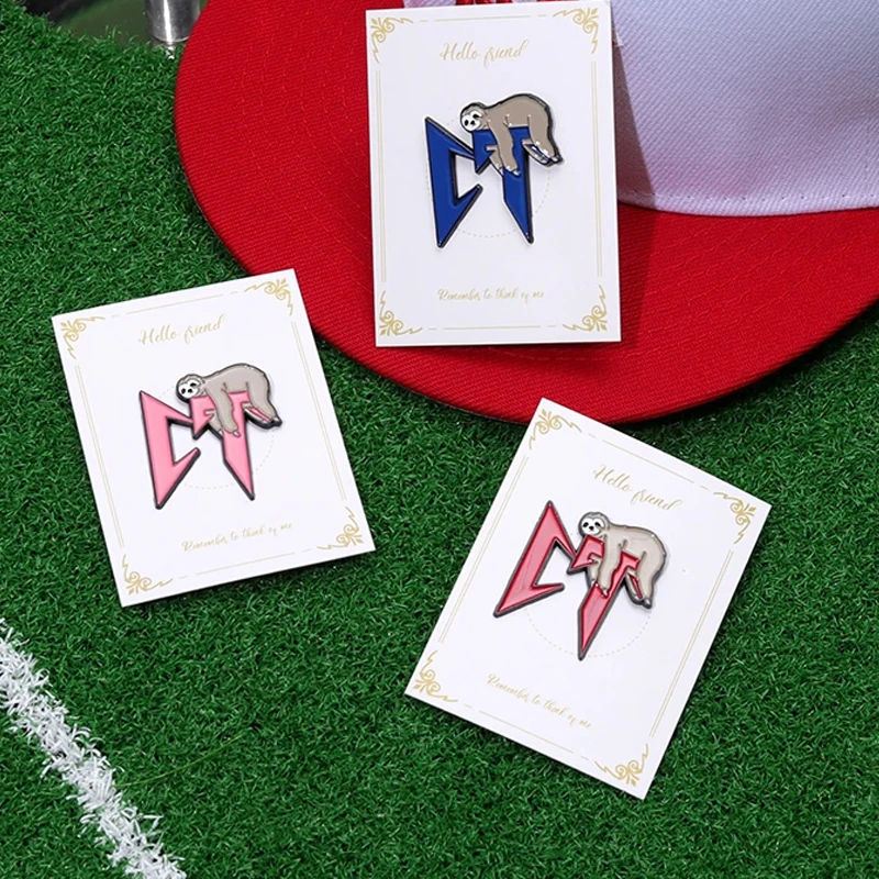 Description Picture 5 of itemRetro Mexican Metal Hat Pin Enamel Brooch Cartoon Boy Sloth Badge Golf Cap Baseball Cap Clip Badge Party Jewelry Gift Brooches