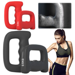 2Pcs Dumbbell Hand Weight Non-Slip D Shaped Boxing Hand Weights Gymnastics Hand Weight for Strength Speed Explosive Power