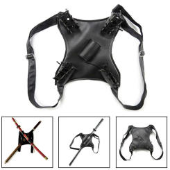 Adult Vintage Cosplay Costume Leather Back Scabbard For Sword Katana Holder LARP Medieval War Knight Role Playing Accessory