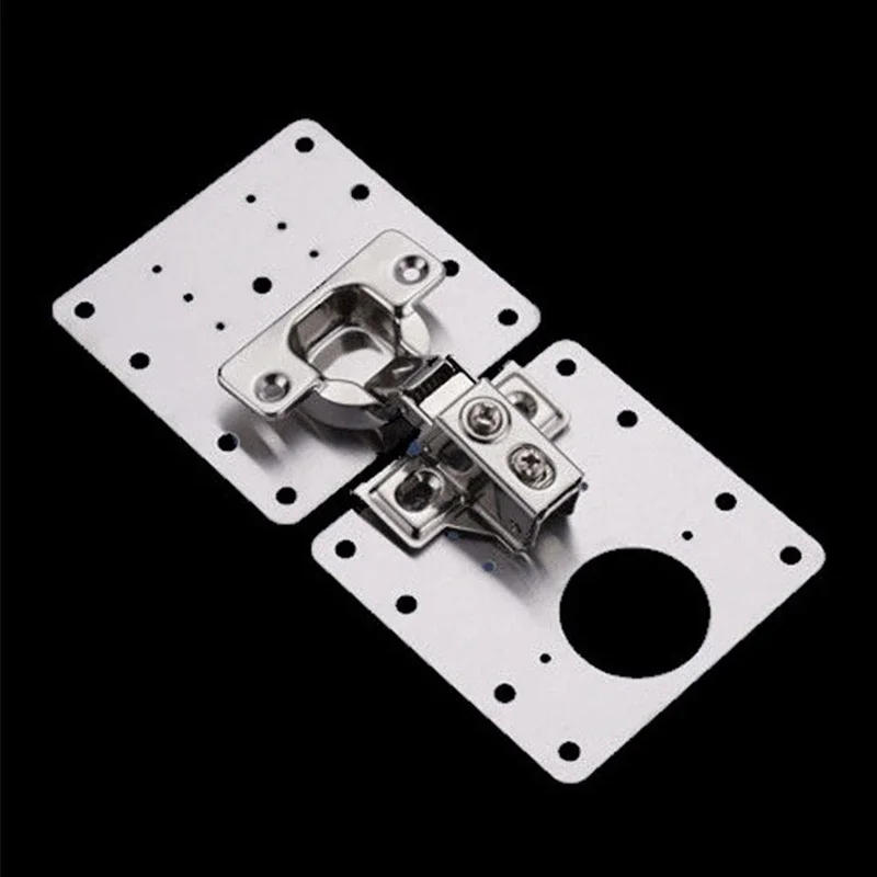 Description Picture 5 of item4 Pieces Hinge Repair Plate Cabinet Repair Bracket for Protecting Wooden Cabinet Cupboard Door Stainless Steel Dropshipping