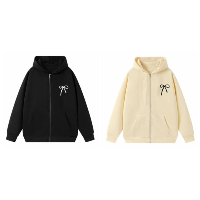 Description Picture 3 of itemFashion Sweet Bow Girl Bowknot Hoodie Loose Child Teens Autumn Hoodie Long Sleeve Coat Y2k Coat Girls Autumn Winter