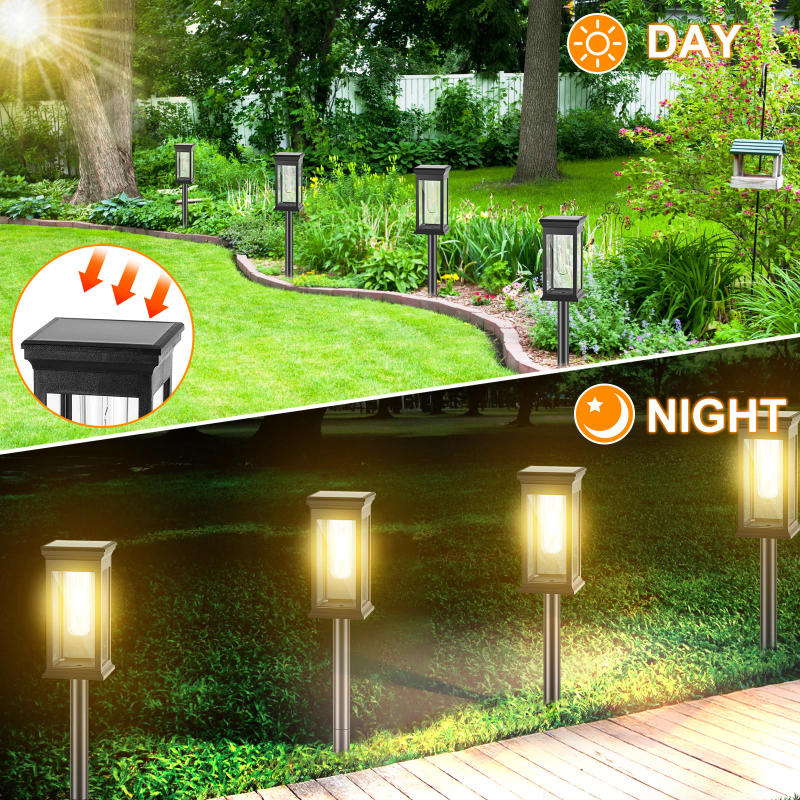 Description Picture 5 of item4Pcs Solar Pathway Lights IP65 Waterproof Lawn Solar Light Height Adjustable Solar LED Outdoor Light Decorative Solar Landscape
