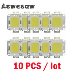 10pcs/ lot 10W 20W 30W 50W 100W LED Beads Chip  22-24V 30-32V Cold White Warm White DIY for Floodlight Spotlight With Driver