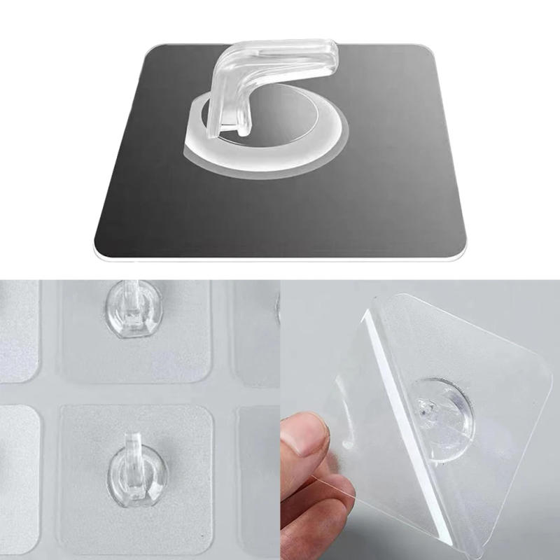 Description Picture 5 of itemHome Organization Wall Hook Plastic Rag 6x6cm Behind The Door Draining Water Quickly For Hanging Spatula Bathroom