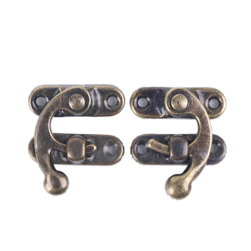 Description Picture 6 of itemSmall Silver Hasp Latch Chest Lock Jewellery Wine Wooden Box Craft Hook Screws