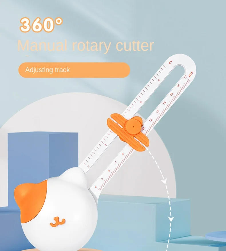 Description Picture 2 of item360° Rotarys Adjustable Cutting Round Knife Multi-Purpose Circle Cutter Journal Photo Scrapbooking Paper Circular Cutting Tools