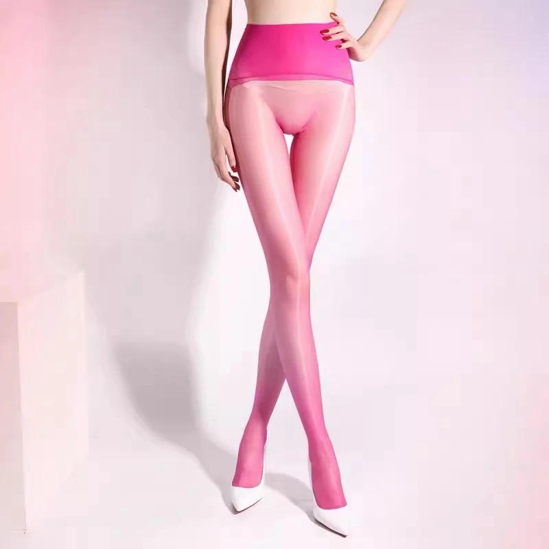 Description Picture 5 of itemWomen Horse Oil High Waist Stockings Aurora Shiny Smooth Clubwear Ultra-thin Bling Tights Sexy Lingerie Sheer Pantyhose Seamless