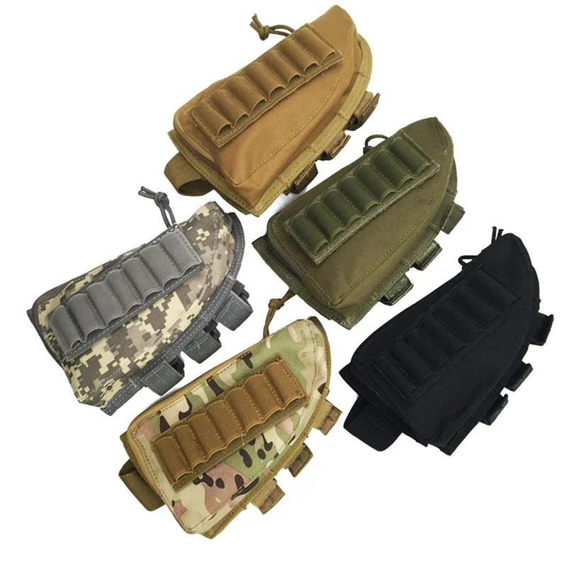 Description Picture 2 of itemTactical Rifle Shotgun Buttstock Cheek Rest Rifle Stock Ammo Shell Nylon Magazine Molle Pouch Holder Gun Accessories for Hunting