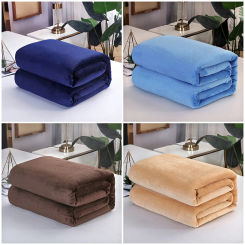 New solid color ultra-soft thickened cloud mink velvet blanket Farai velvet blanket bed sheet cover blanket