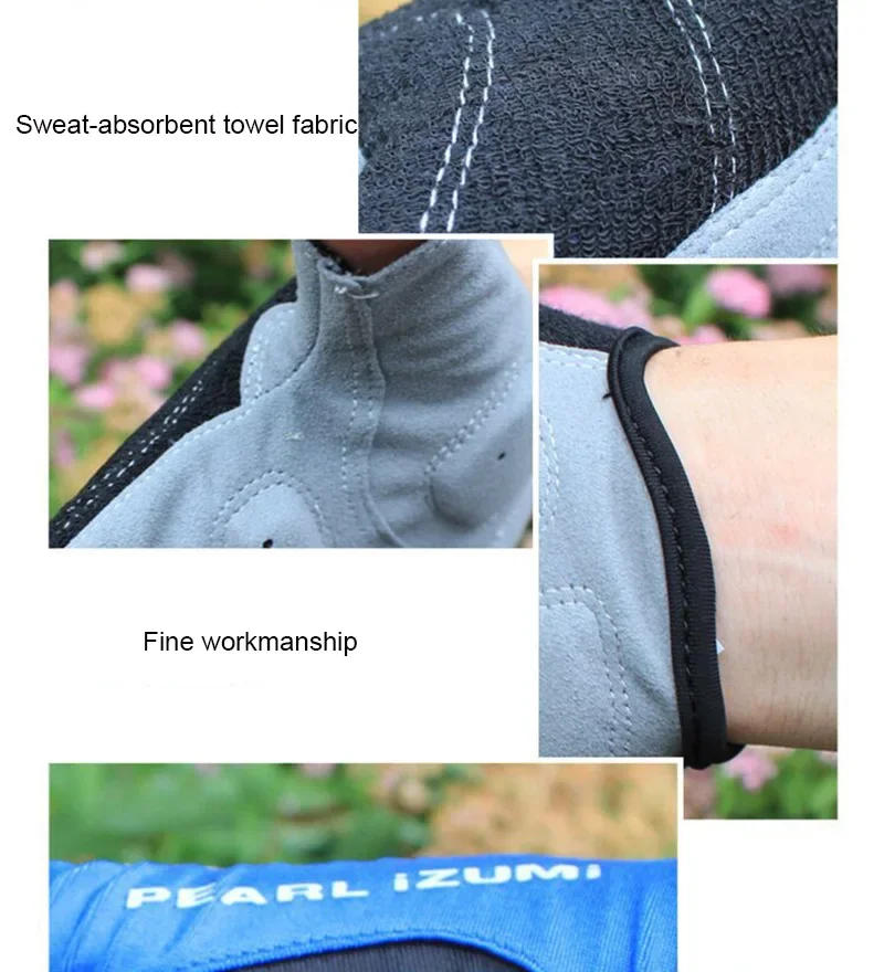 Description Picture 5 of item1Pair Gel Half Finger Cycling Gloves Anti-Slip Anti-sweat Anti Shock MTB Road Bike Gloves Bicycle Left-Right Hand Gloves