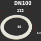 DN100 98x122x6mm