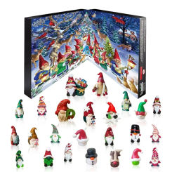 Christmas Gnome Advent Calendar 24 Day Christmas Countdown Props Collectable Dwarf Ornaments For Both Children And Adults