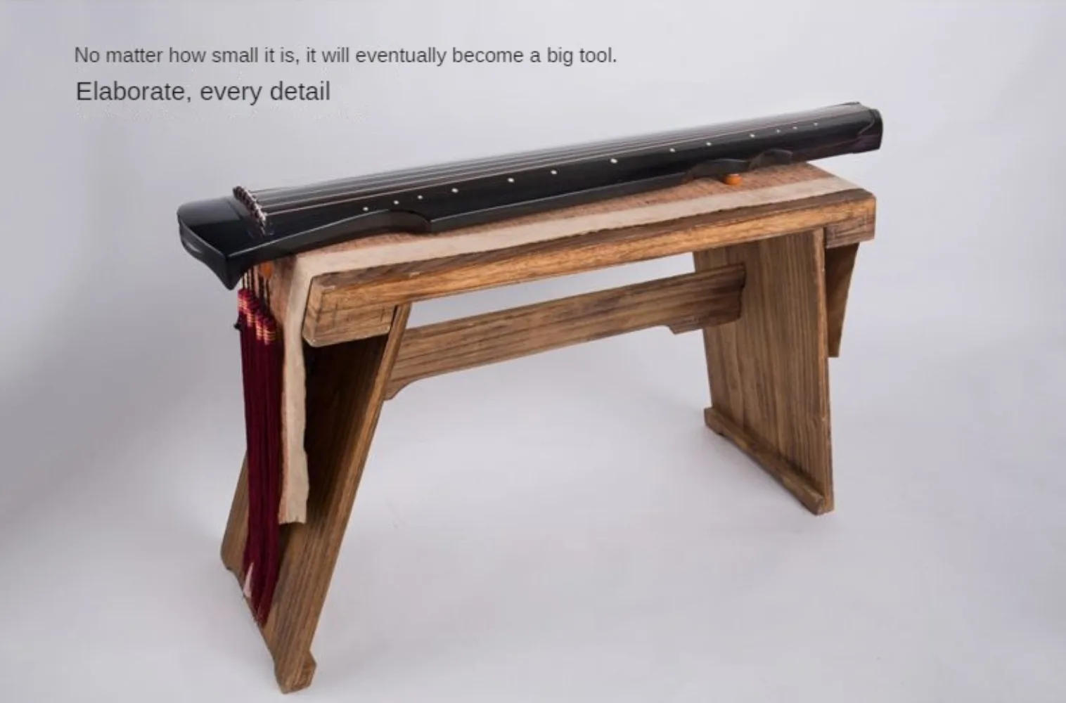 Description Picture 6 of item7 Strings Guzheng Handmade Guzheng Beginner Traditional Chinese Musical Instrument Accessories Professional Stringed Instrument