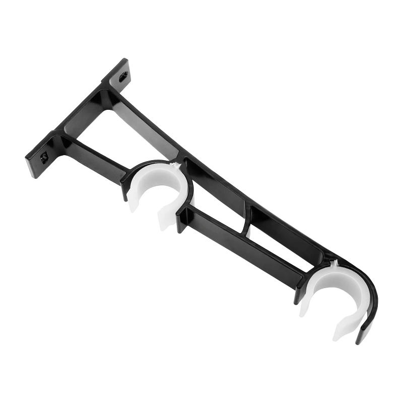 Description Picture 5 of itemDouble Curtain Rod Brackets Aluminum Alloy Curtain Hanger Hook Rod Support Clamp Crossbar Fixing Clip Wall Holder Rails Rack