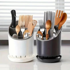 Cutlery Storage Holder Plastic Drainer Drain Containers Drying Rack Tableware Table Knife Spoon Fork Container Kitchen Tool