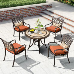 Garden iron tables and chairs courtyard terrace leisure outdoor tables and chairs marble tables outdoor cast aluminum tables and