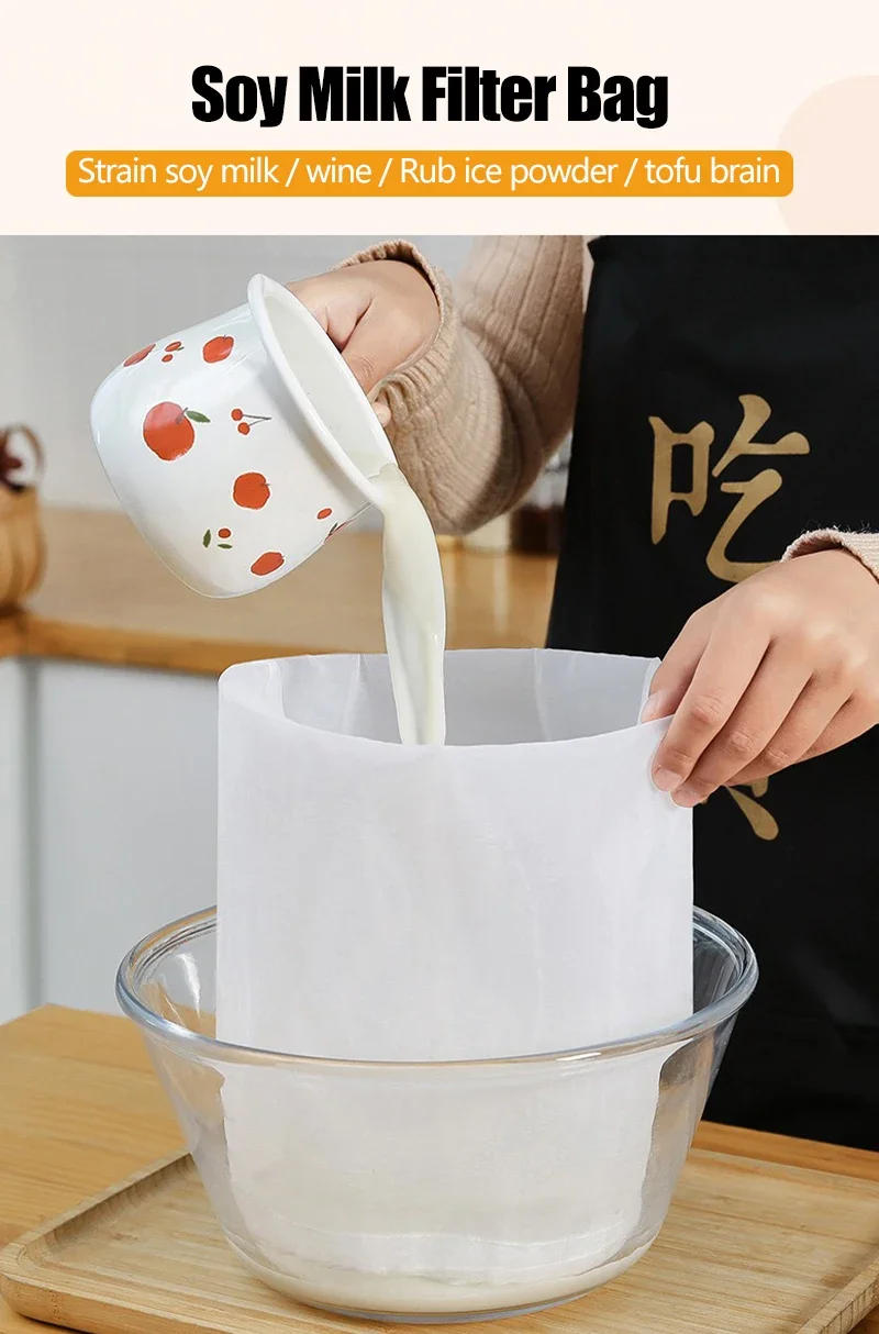Description Picture 4 of itemColander Reusable Yogurt Tea Cheese Brew Food Fabric Home Nylon Soy Milk Wine Nut Cloth Brewing Mesh Filter Bag Water Strainer