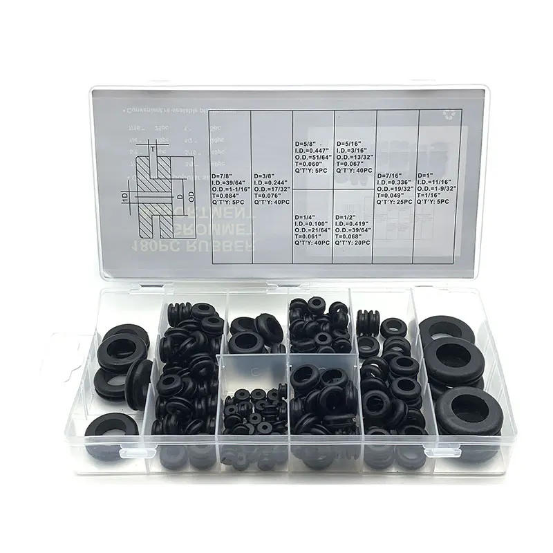 Description Picture 4 of item180pcs Thickness Rubber Seal Ring Oil Sealing Grommet Gasket for Protects Wire Cable Hole Protection Ring Shim Washer Hardware