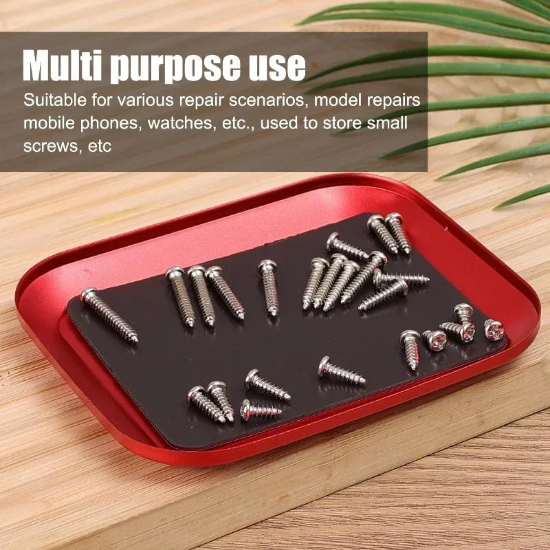 Description Picture 5 of item1/6PCS Magnetic Screws Tray Metal Plate Magnetic Pad Tray Screws Storage Plate Multipurpose Mini Screws Mats Repair Accessories