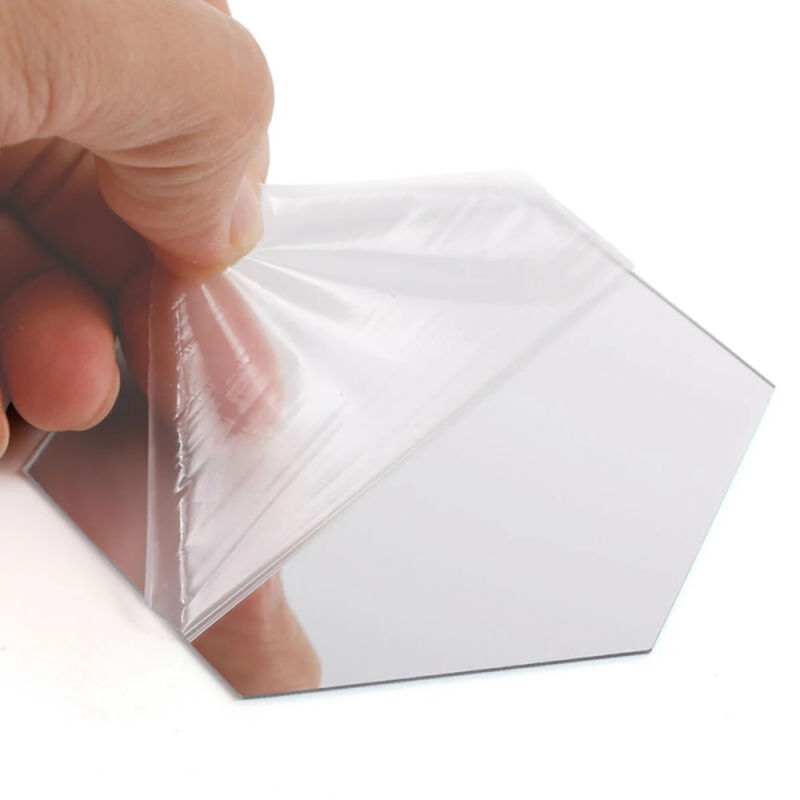 Description Picture 5 of item24pc Mirror Sticker Acrylic Wall Stickers Hex Self-Adhesive Mosaic Tiles DIY Bathroom Home Decor 80x70x40mm 3D Bedroom DIY Decal