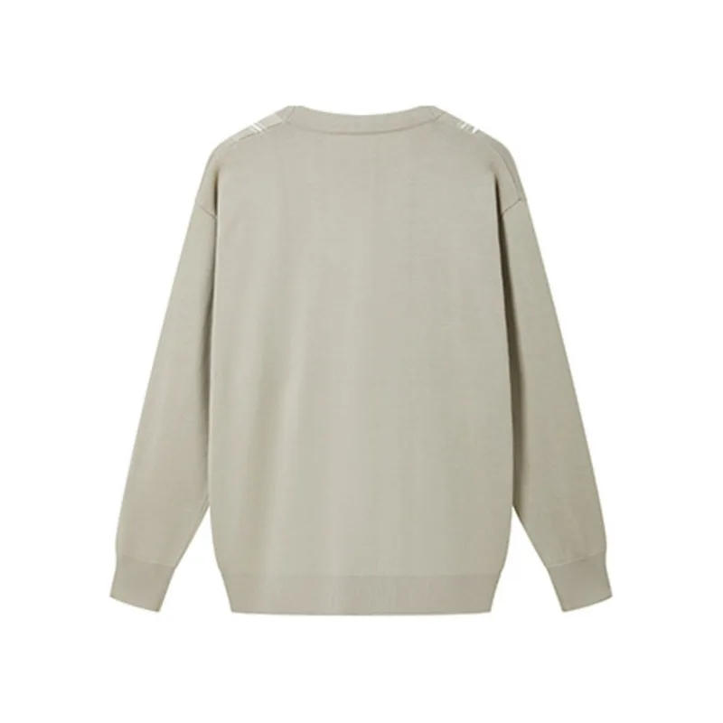 Description Picture 5 of itemHKSH Men's Knitted Cardigan Spring Autumn New Sweater Outerwear Casual Versatile V-neck Stripe Tide Chic Patchwork Korean HK0407