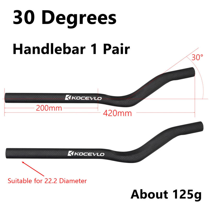 Description Picture 4 of itemKOCEVLO Carbon Fiber Bicycle Rest TT Handlebar Clip on Aero Bars Handlebar Extension Triathlon Time Trial Cycling Parts