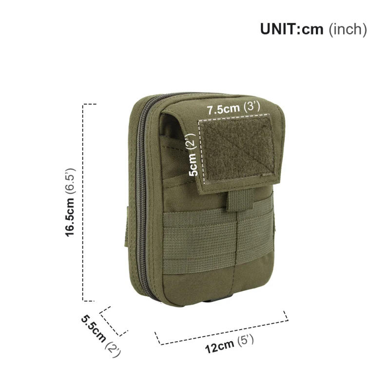 Description Picture 4 of itemEXCELLENT ELITE SPANKER Tactical EDC Pouch Molle Tool Small Bag Outdoor Zipper Waist Pack Multifunctional Emergency Vest Pouches