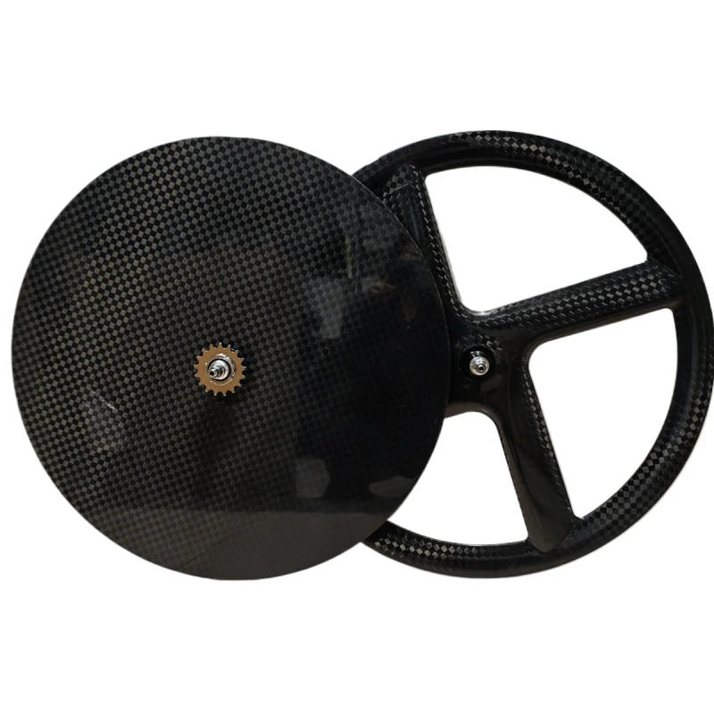 Description Picture 2 of item23mm Wide 41mm Depth Carbon 700C Road/Track/Fixed Gear Bicycle Wheelset Front 4 Spokes Rear Disc Wheels Tubular  UD 12K