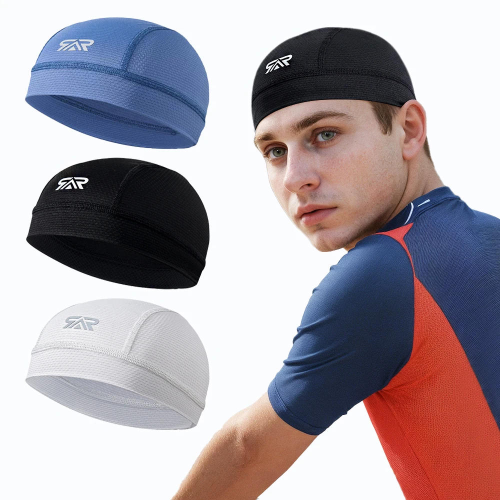 Description Picture 4 of item1/2Pcs Summer Cooling Cycling Caps Sunscreen Quick Drying Helmet Liner Sweat Wicking Cycling Running Motorcycle Hat Fits for Men