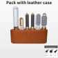 With leather case