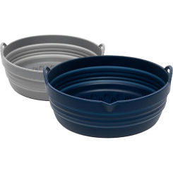 2pcs Round Silicone Non Round Air Fryer Pots Basket