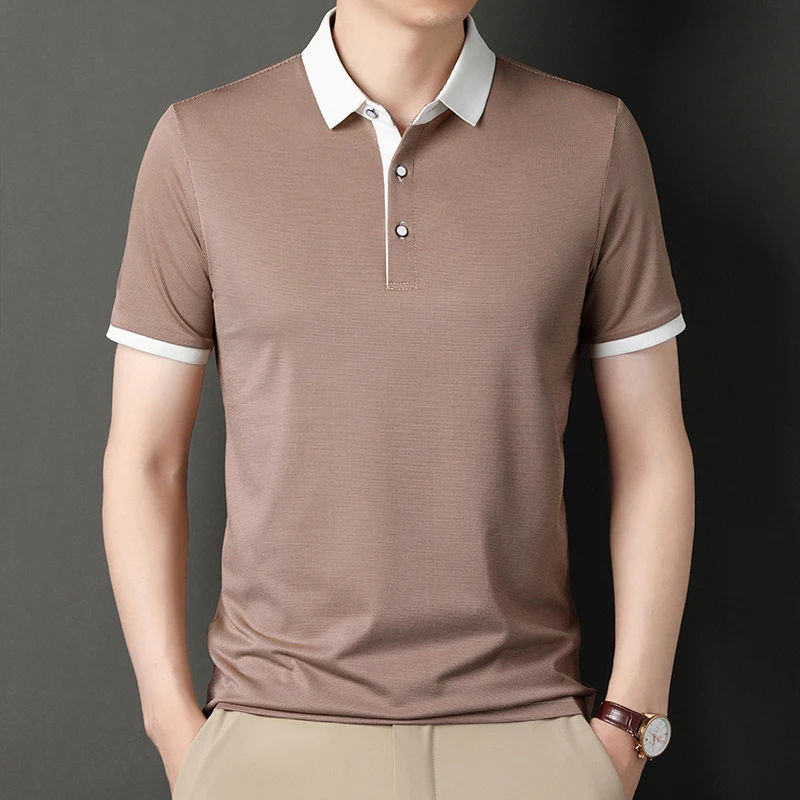 Men Polo Shirt Tops Short