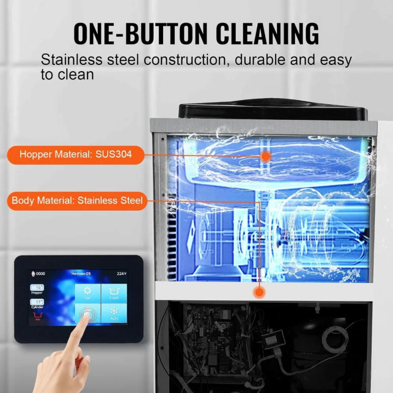 Description Picture 5 of itemCommercial Ice Cream Maker, 10-20L/H Yield, 1000W Countertop Soft Serve Machine with 4.5L Hopper