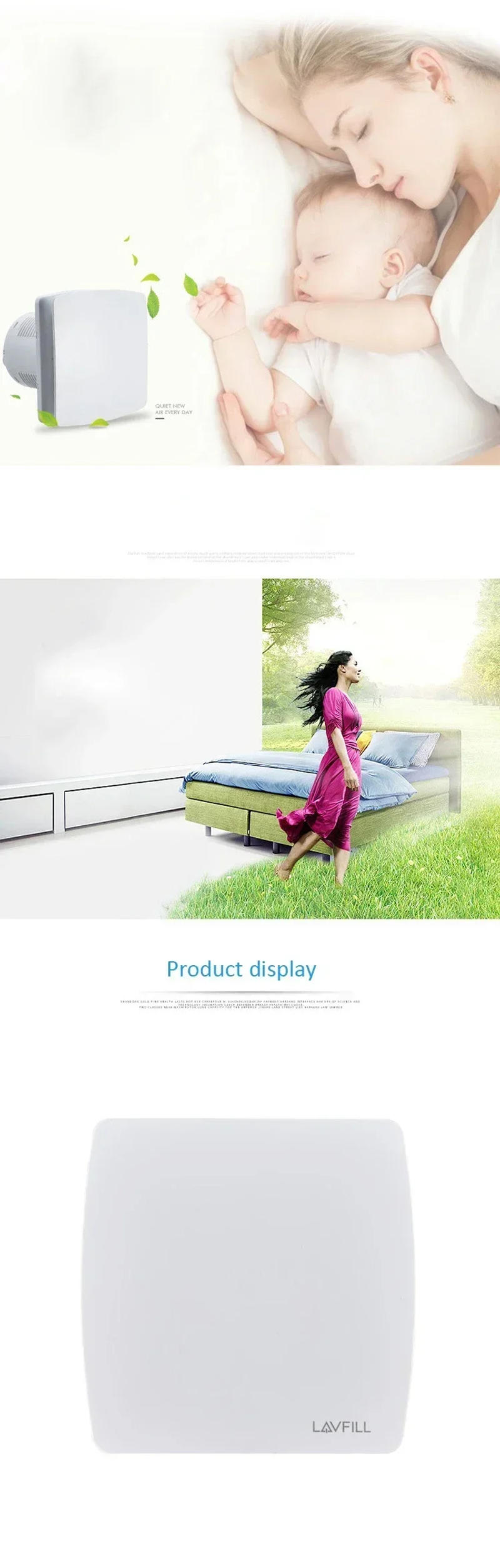 Description Picture 4 of item4/6 Inch High Speed Exhaust Fan Toilet Kitchen Bathroom Hanging Wall Window Glass Small Ventilator Extractor Exhaust Fans