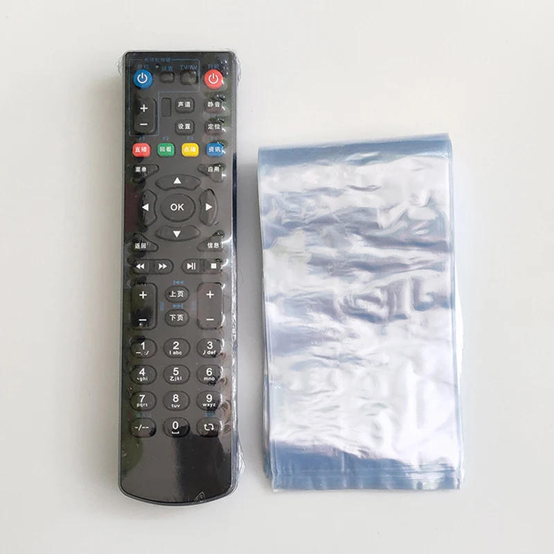 Description Picture 2 of item8cm*25cm Transparent Heat Shrink Film Bag For TV Box Video Remote Control Waterproof Dustproof Protective Cover Protector Case
