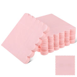 150 Pcs Lace Paper Napkin Disposable Baby Dinner Napkins Lunch Supplies Pink Party