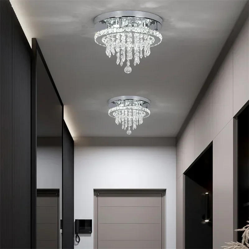 Description Picture 6 of itemCross Border Modern Minimalist Circular Crystal Chandelier Living Room Restaurant Corridor High-end Home Decor Lighting Fixtures