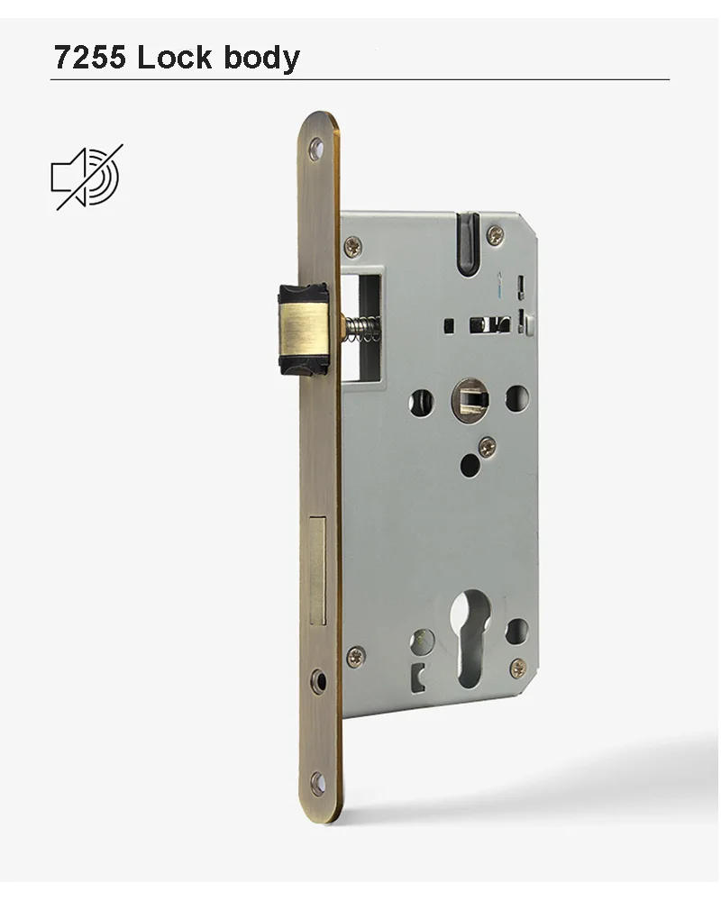 Description Picture 2 of itemBrass Interior Lever Locks Antique/Black Bedroom Door Handle Lock Mute Mechanical Locks Simple Shaped Door Hardware